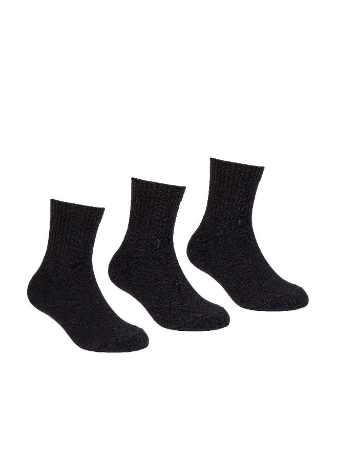 STITCH Boys Pack of 3 Half Terry L- Shape Plain Casual Socks - Image 1